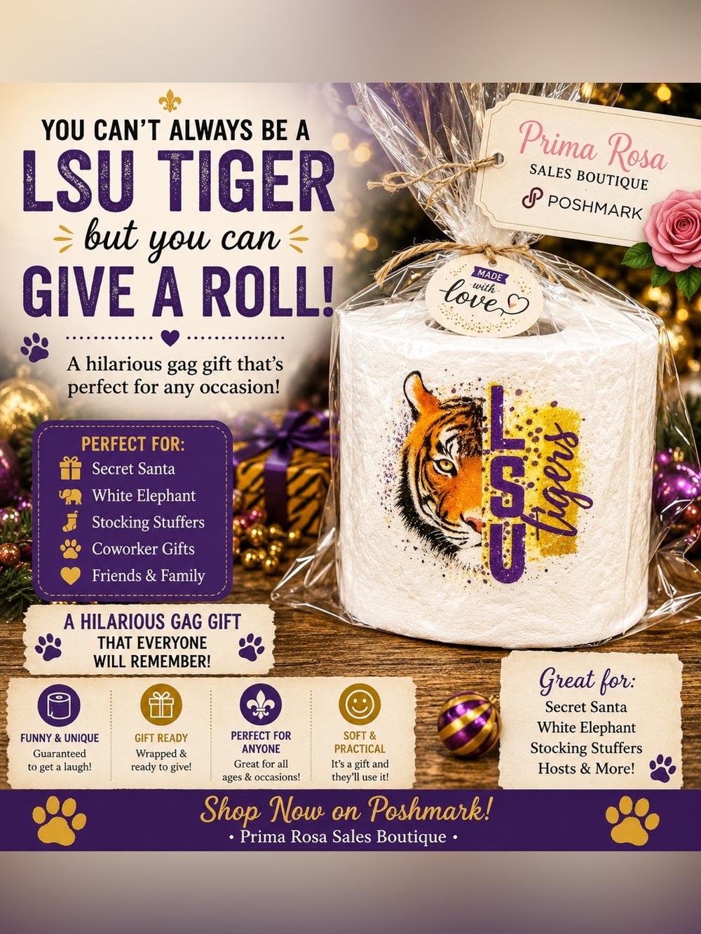 Gag gift bath tissue